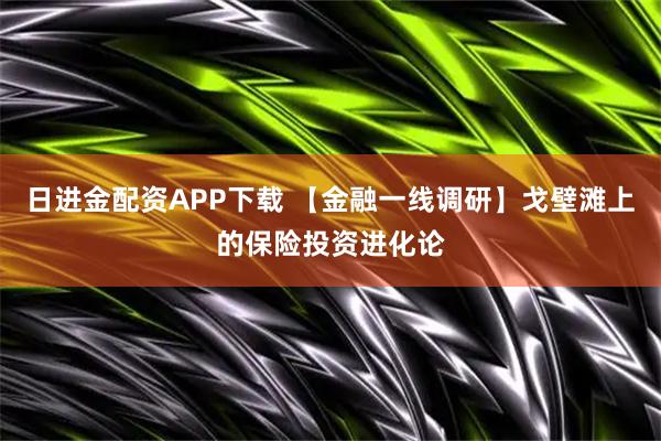 日进金配资APP下载 【金融一线调研】戈壁滩上的保险投资进化论